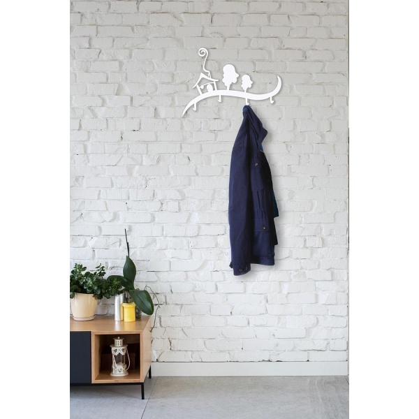 Wieszak ścienny Domek czarny - Intesi